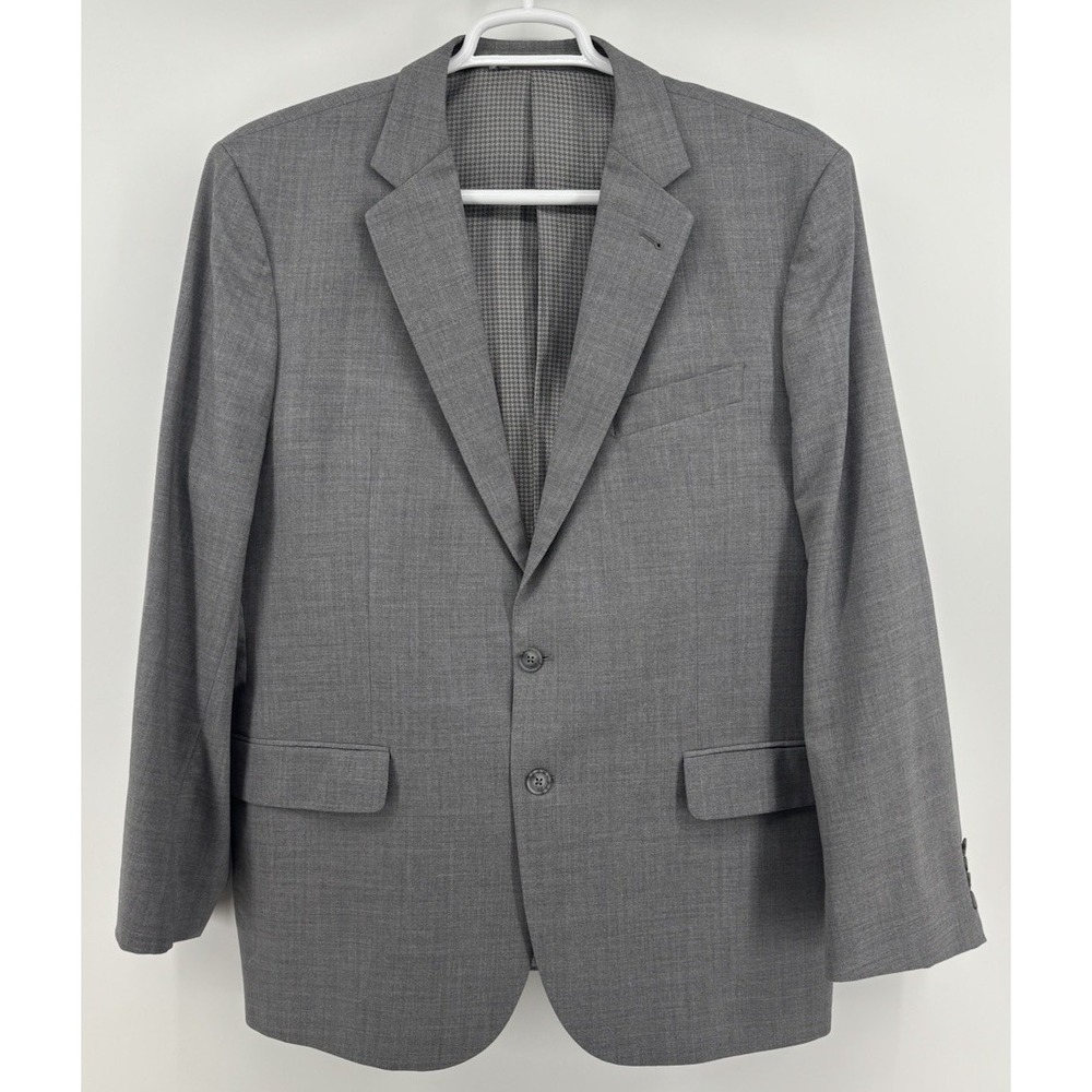Joseph Abboud Freedom Suit Gray Mens 44R 2 Button 2 Piece, 38x30 Dress Pants